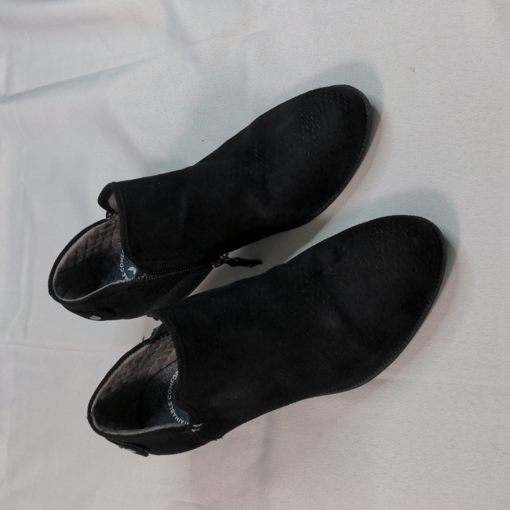 Dr. Scholls Women's Black Better Almond Toe Block Heel Size 6.5 - Picture 1 of 8